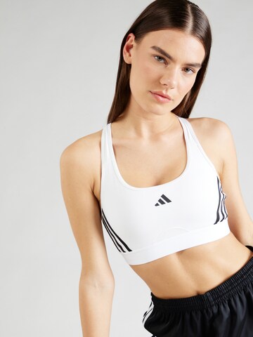 ADIDAS PERFORMANCE Bustier Sports-BH i hvid