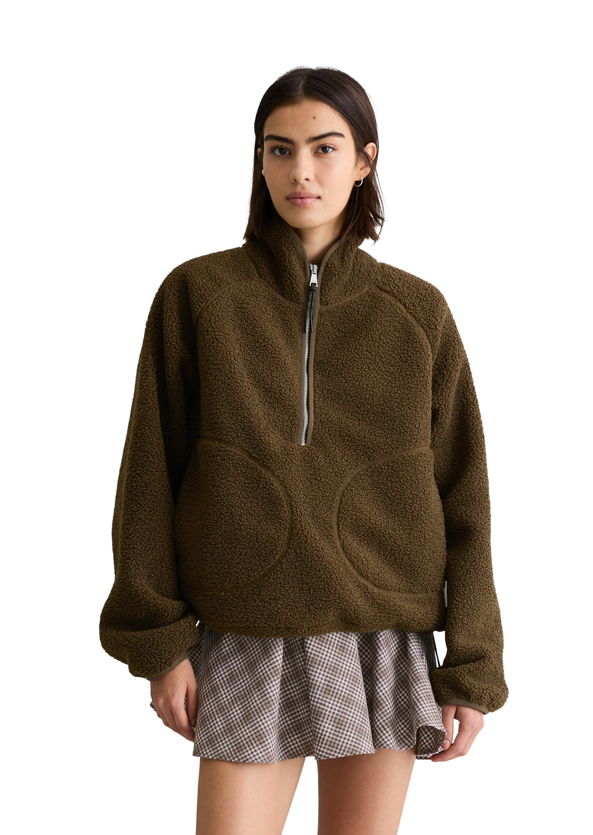 Marc O'Polo DENIM Sweatshirt in Braun: Vorderseite