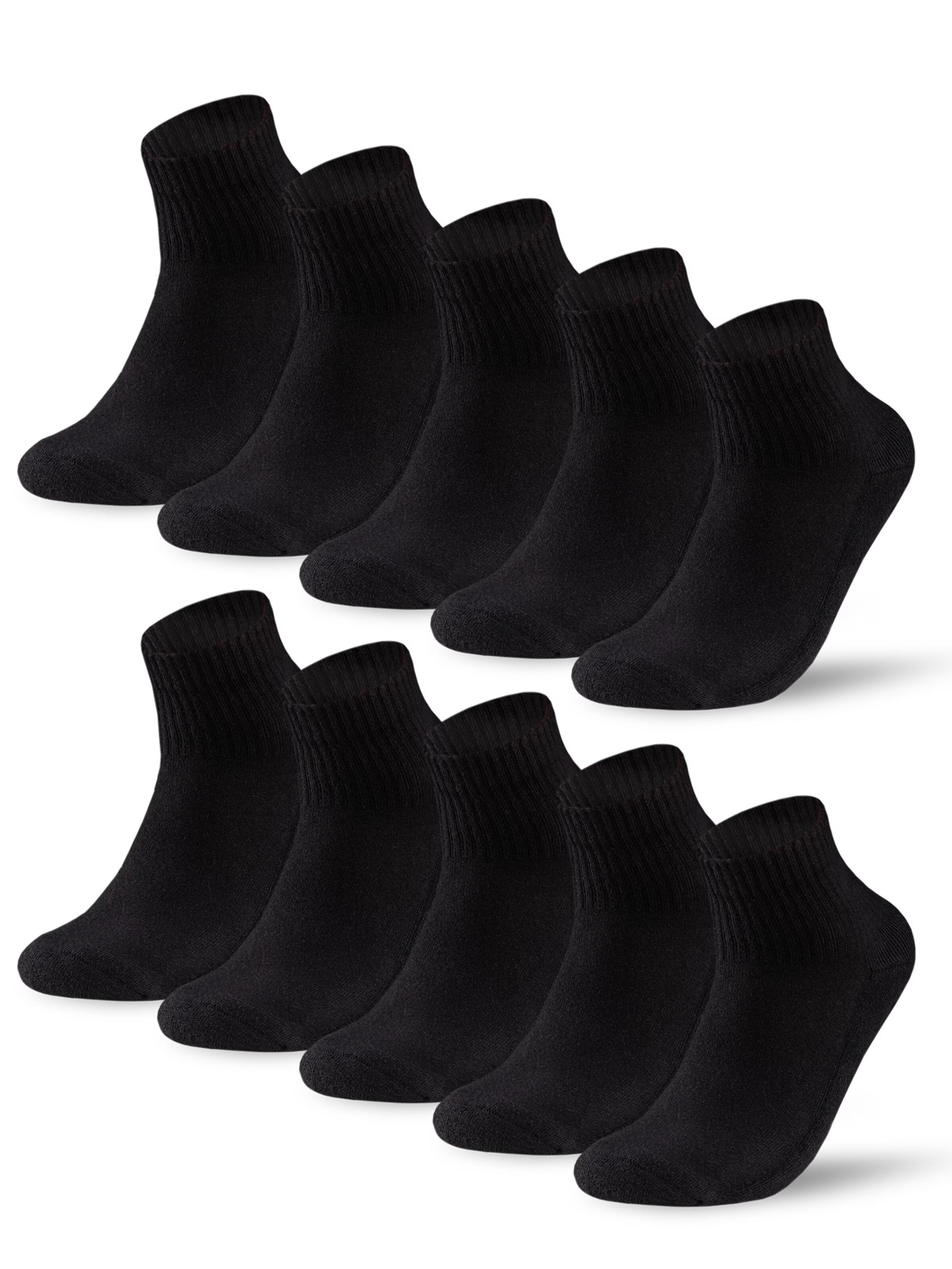 sockenkauf24 Athletic Socks 'Quarter Tennissocken' in Black: front