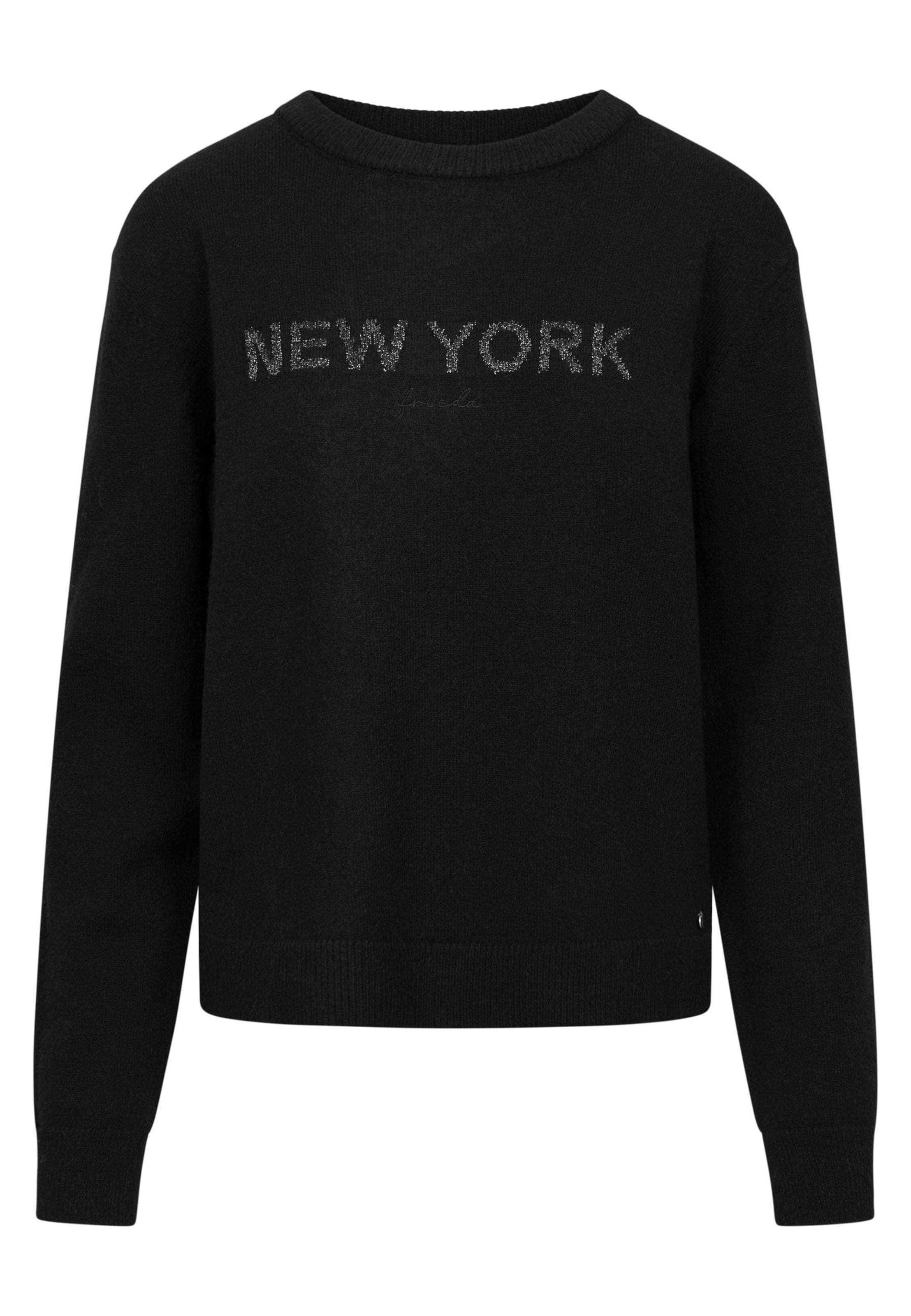 Frieda & Freddies NY Pullover in Schwarz: Vorderseite