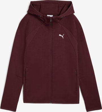Veste de survêtement 'EvoStripe' PUMA en rouge : devant