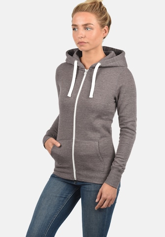 DESIRES Athletic Zip-Up Hoodie 'Olinda' in Grey: front