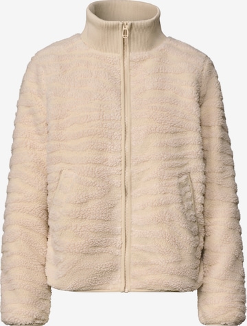 Street One Studio Teddy Jacke mit Stehkragen und Struktur in Beige: Vorderseite