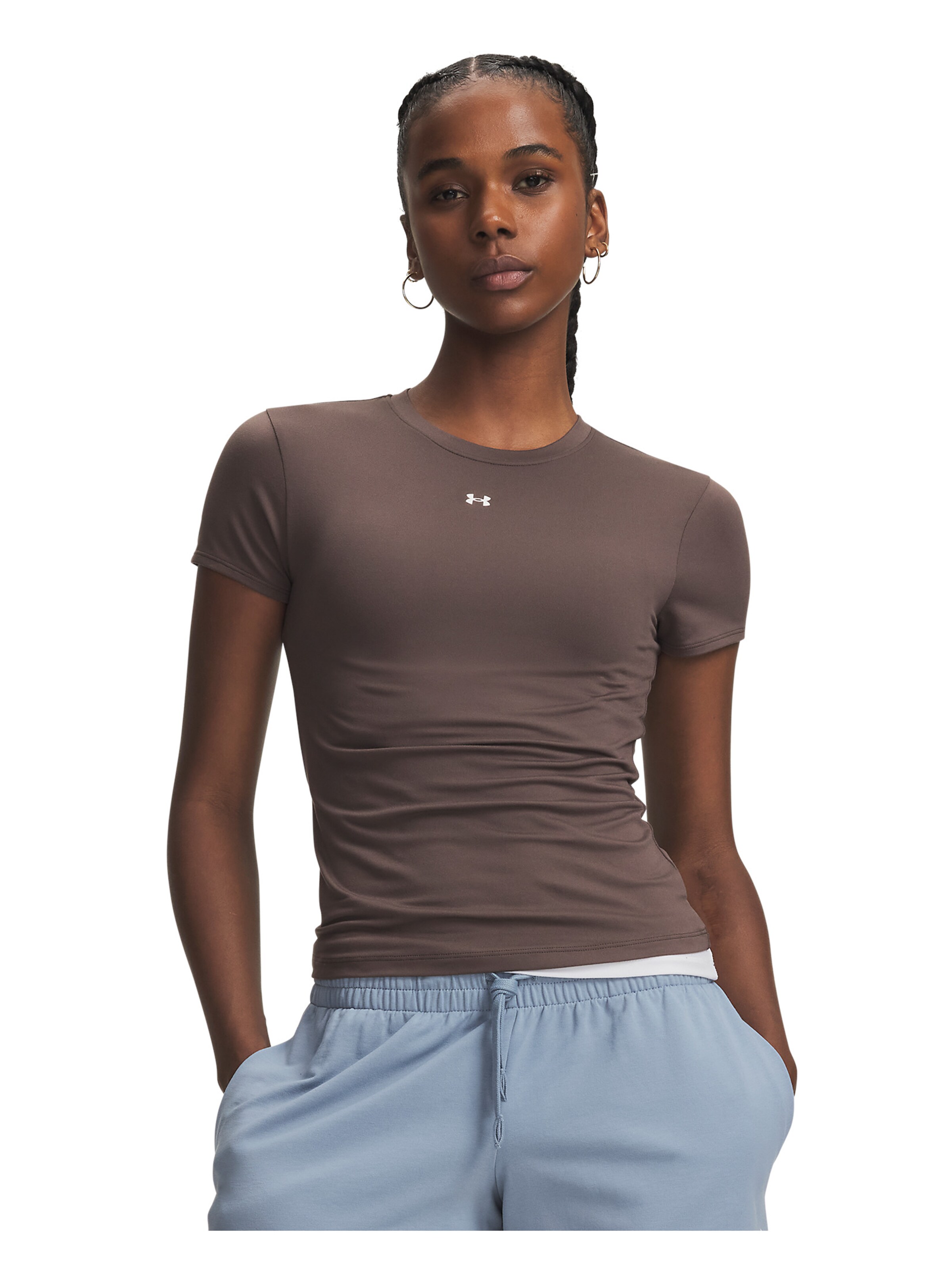 UNDER ARMOUR Functioneel shirt 'Motion' in Bruin: voorkant
