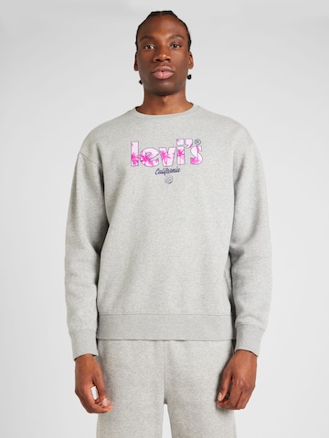 LEVI'S ® Sweatshirt 'Relaxd Graphic Crew' i grå: framsida