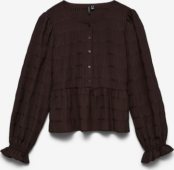 Chemisier 'VMErma' VERO MODA en marron : devant