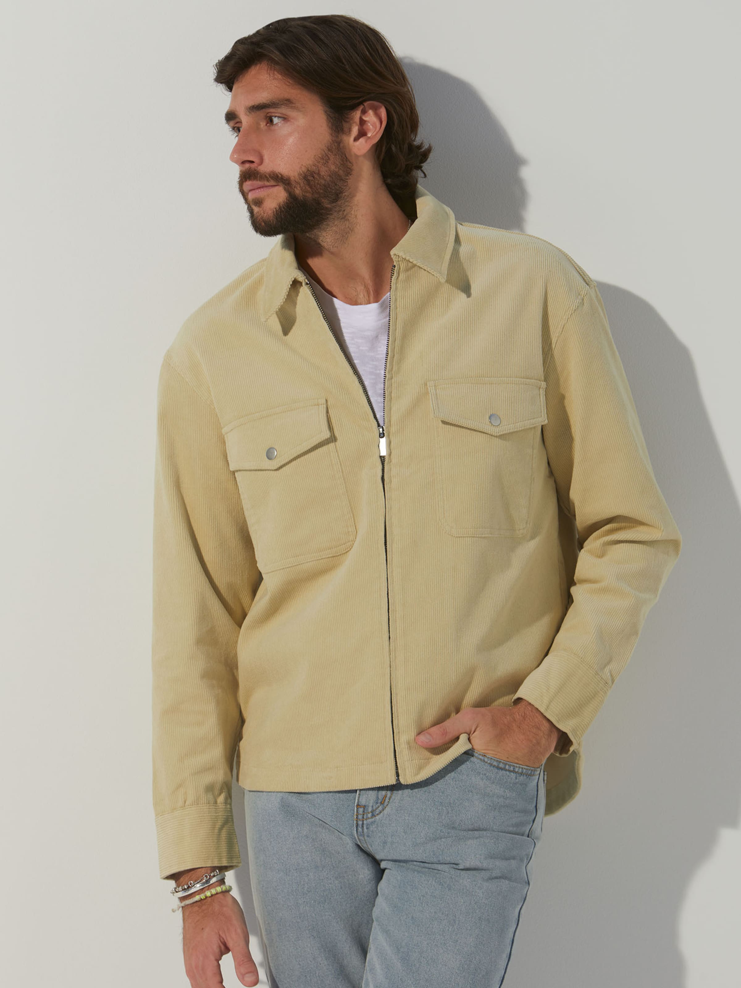 Männer Jacken x Alvaro Soler Jacke 'Matteo' in Sand - RV41668 Männer Jacken x Alvaro Soler Jacke 'Matteo' in Sand - RV41668