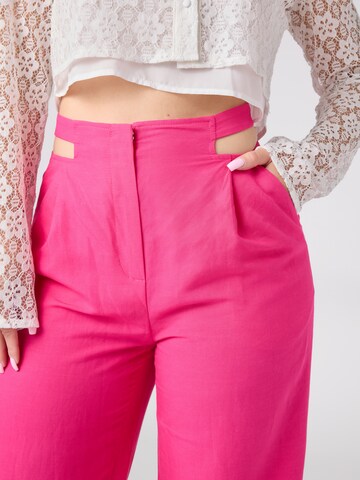 Wide leg Pantaloni de la Laurella pe roz