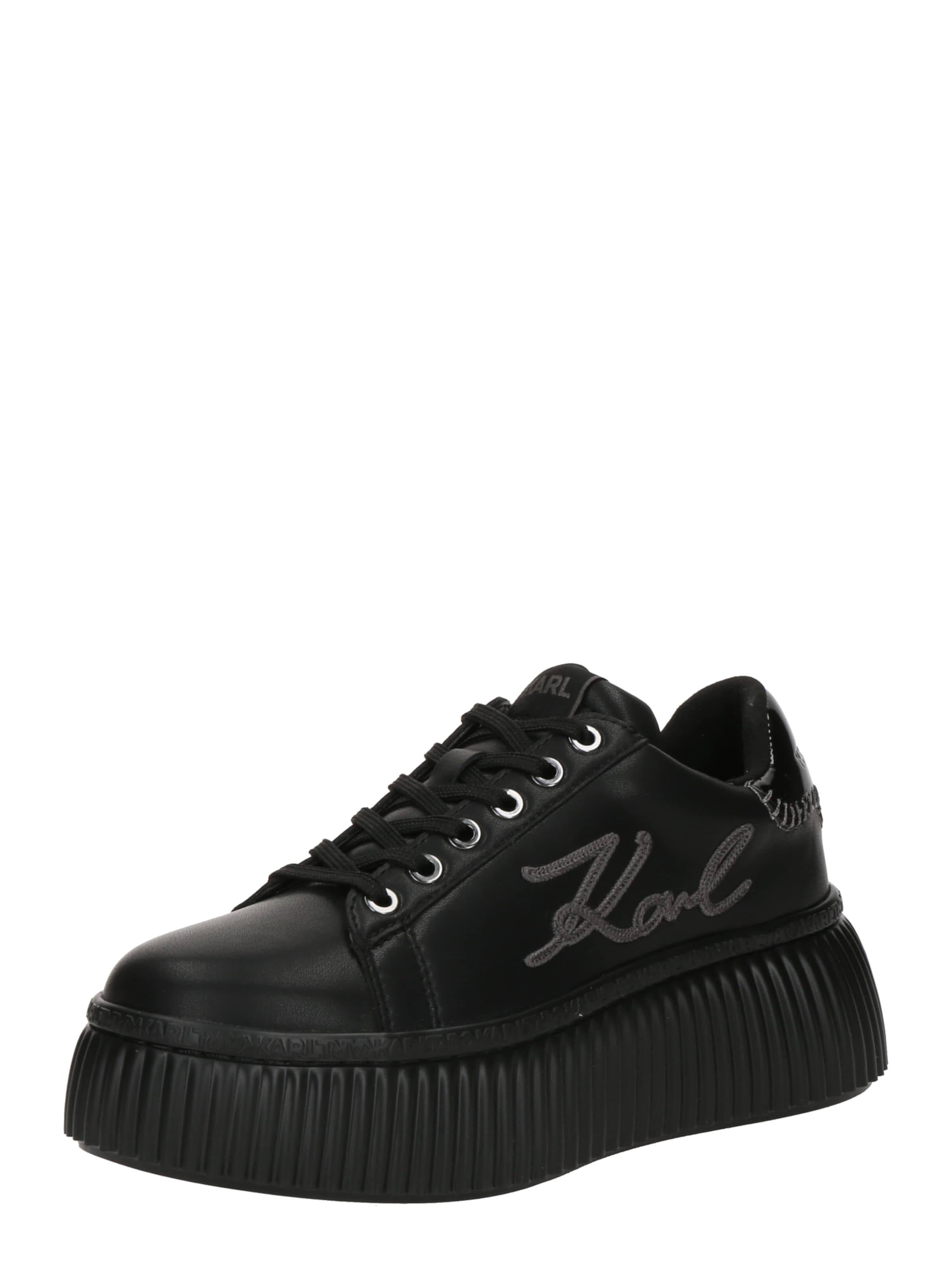 Sneaker low de la Karl Lagerfeld pe negru: față