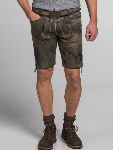 SPIETH & WENSKY Regular Traditional pants 'Astral' in Brown: front