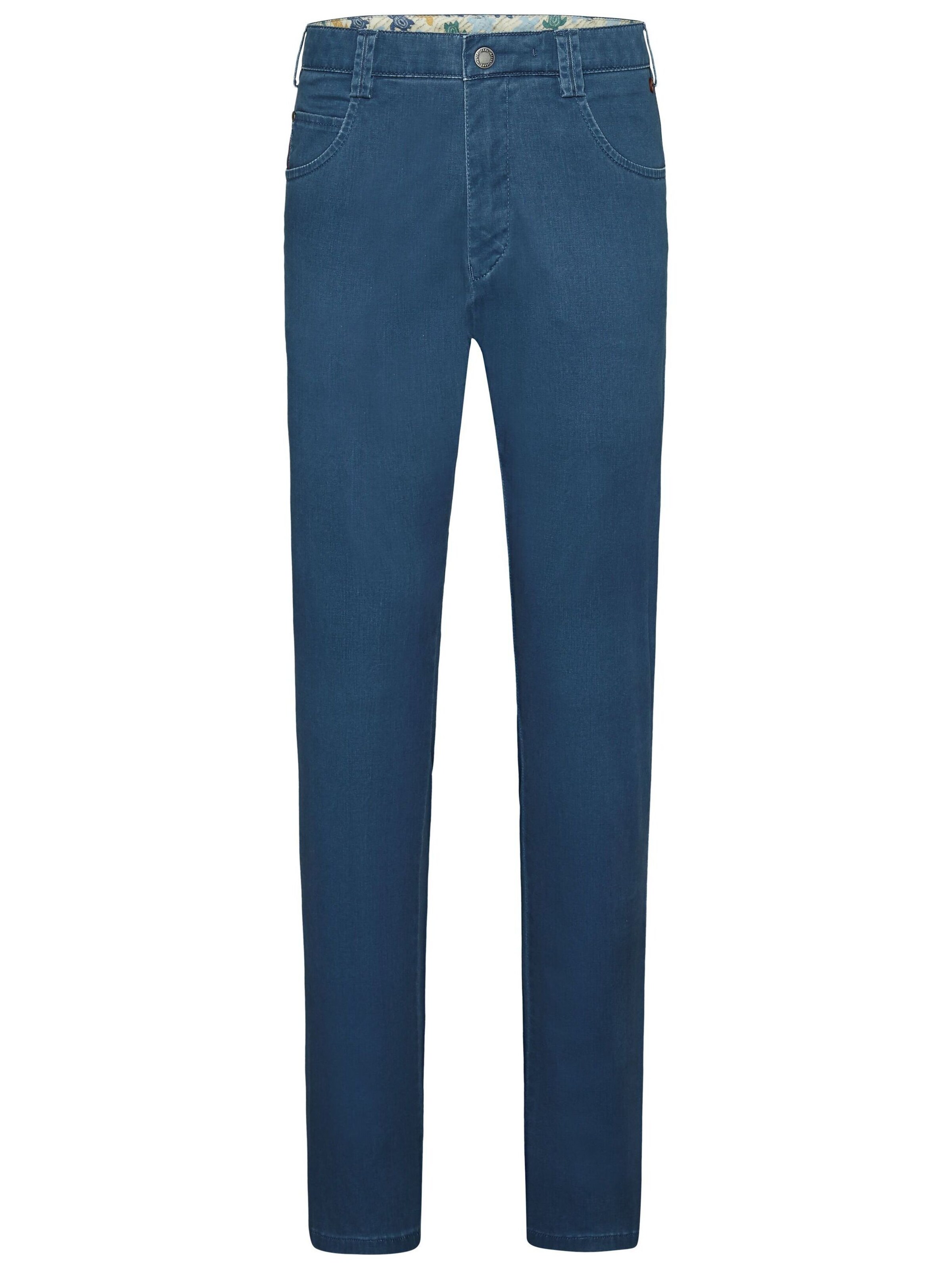MEYER Chino in Blauw: voorkant