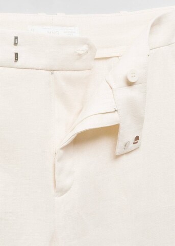 MANGO Slim fit Pleat-Front Pants 'Boreli' in Beige