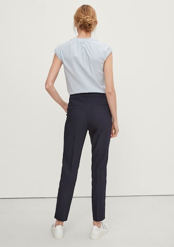 COMMA Tapered Trousers with creases in Blue