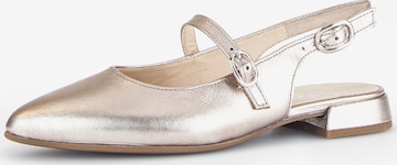 GABOR Slingback Pumps in Gold: front