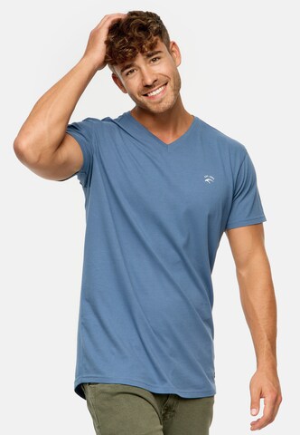 T-Shirt 'Clever' INDICODE JEANS en bleu : devant