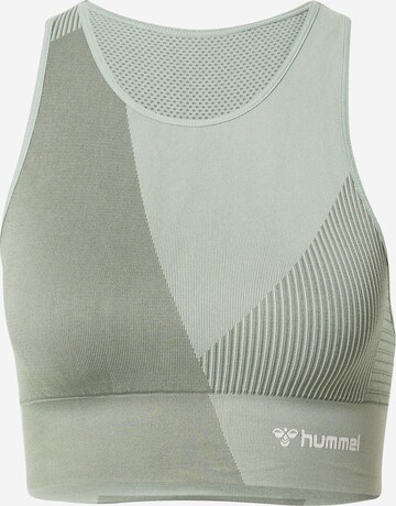 Hummel Sporttop in Groen: voorkant