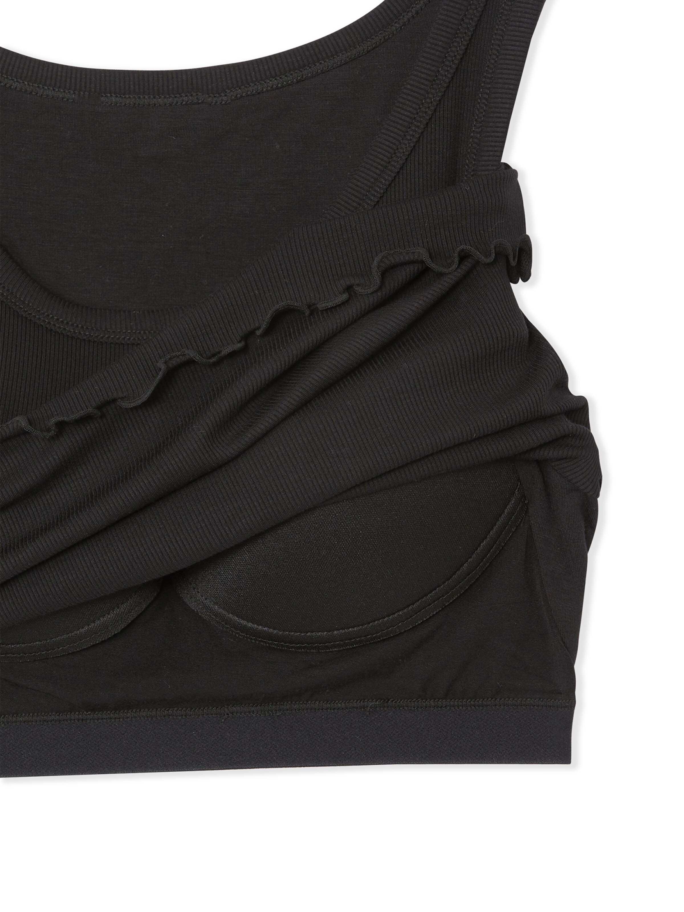 ETAM Pajama Shirt 'Bra' in Black