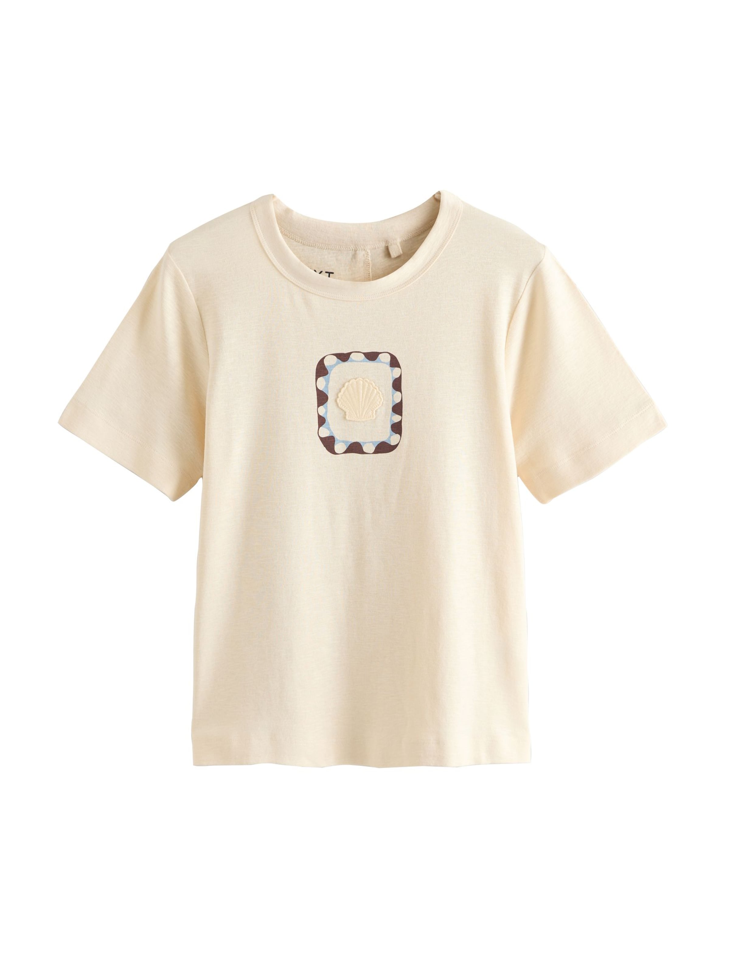 Tricou de la Next pe bej: față