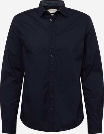 TOM TAILOR Button Up Shirt in Blue: front