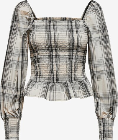 ONLY Bluse 'Elly' i beige / grå / naturhvid, Produktvisning