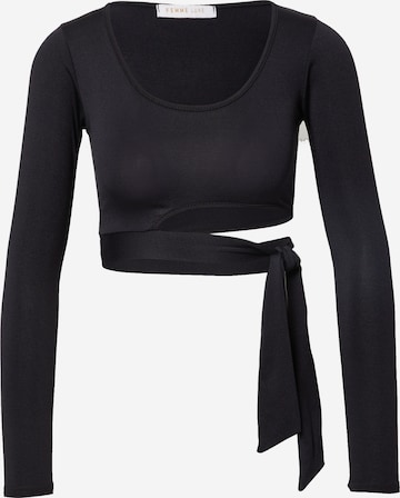 T-shirt 'KIANA' Femme Luxe en noir : devant
