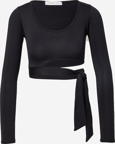 Femme Luxe T-shirt 'KIANA' en noir, Vue avec produit
