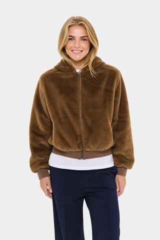 SAINT TROPEZ Between-season jacket in Brown: front