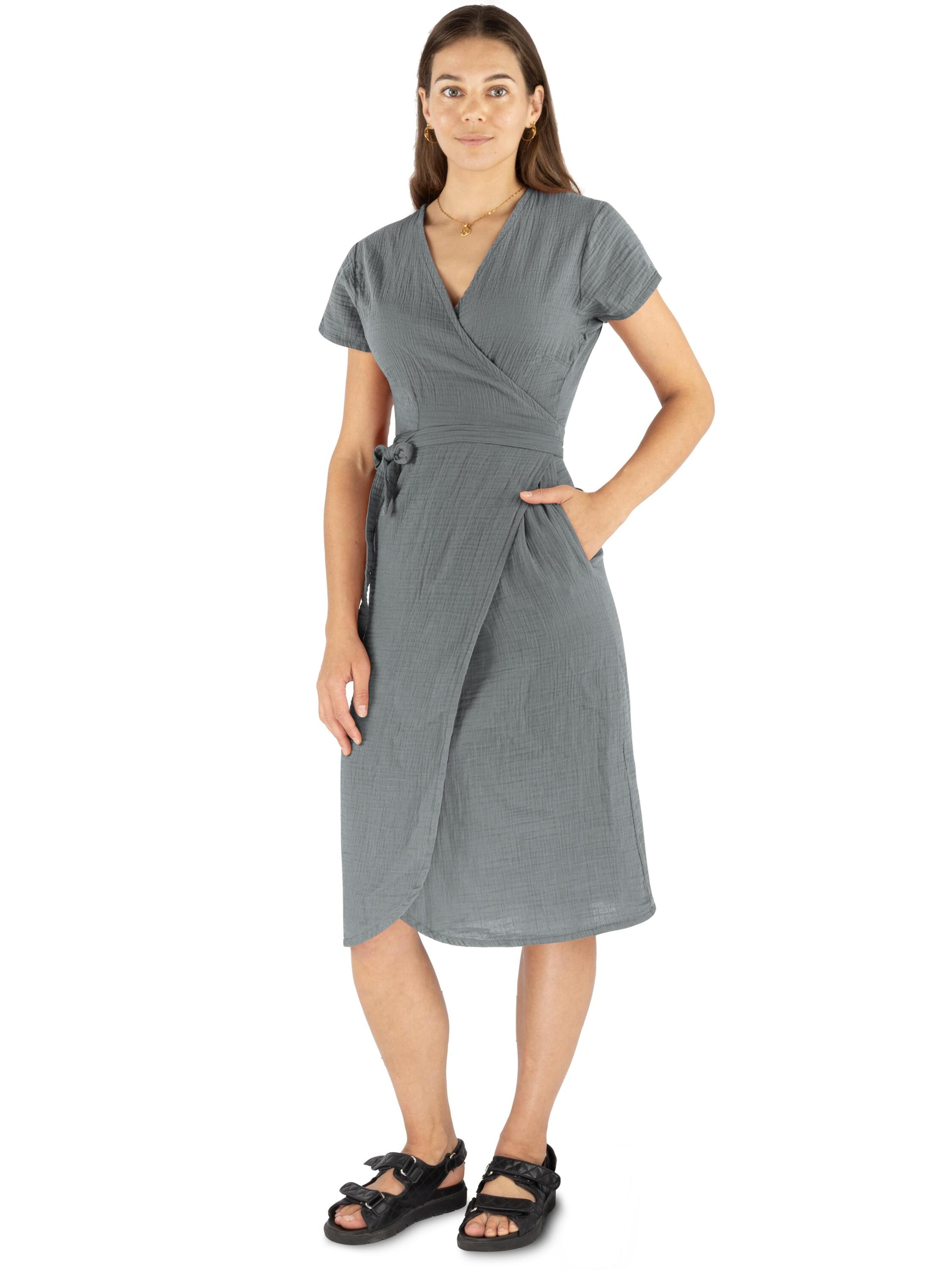 Janice Blusenkleid ' Chadies ' in Grau: Vorderseite