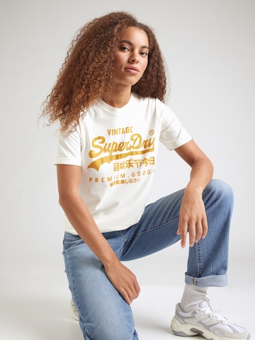 bēšs Superdry T-Krekls: no priekšpuses