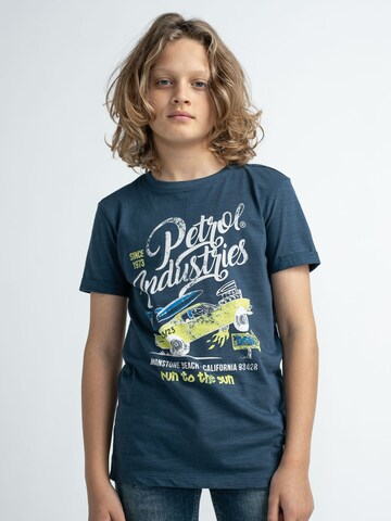 T-Shirt Petrol Industries en bleu : devant