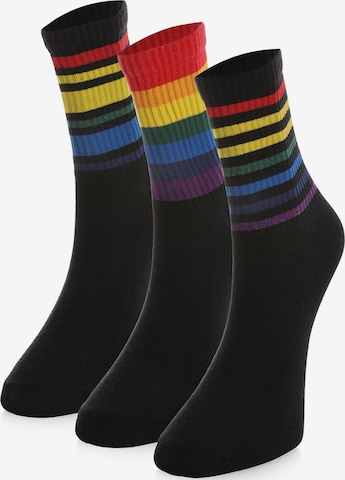 Crea Socks Sukat 'Hochschule' värissä musta: etupuoli