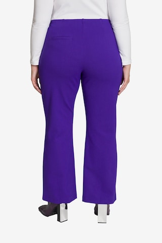 Ulla Popken Regular Pleated Pants in Purple