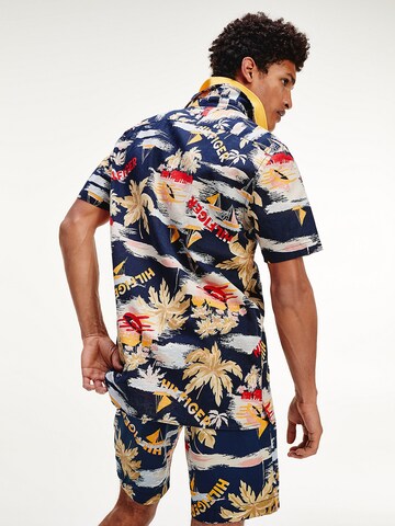 TOMMY HILFIGER Regular Fit Hemd 'Hawaiian' in Blau