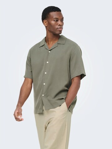 Only & Sons Regular fit Skjorta 'ONSPERU' i grå: framsida