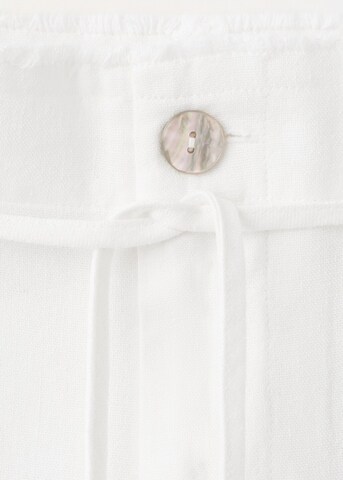 MANGO TEEN Wide leg Pants 'Costal' in White