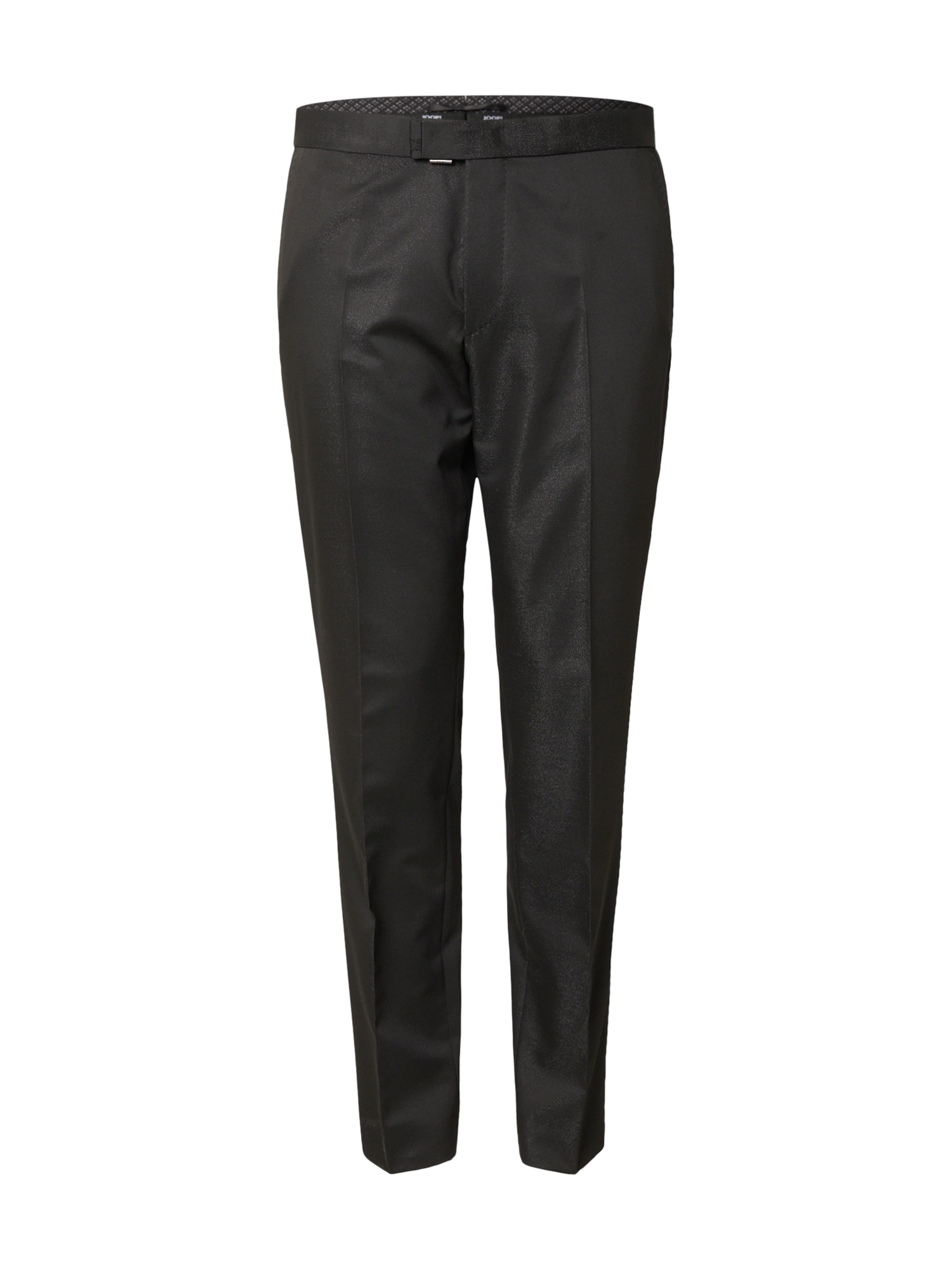 JOOP! Regular Pleated Pants 'Bask' in Black: front