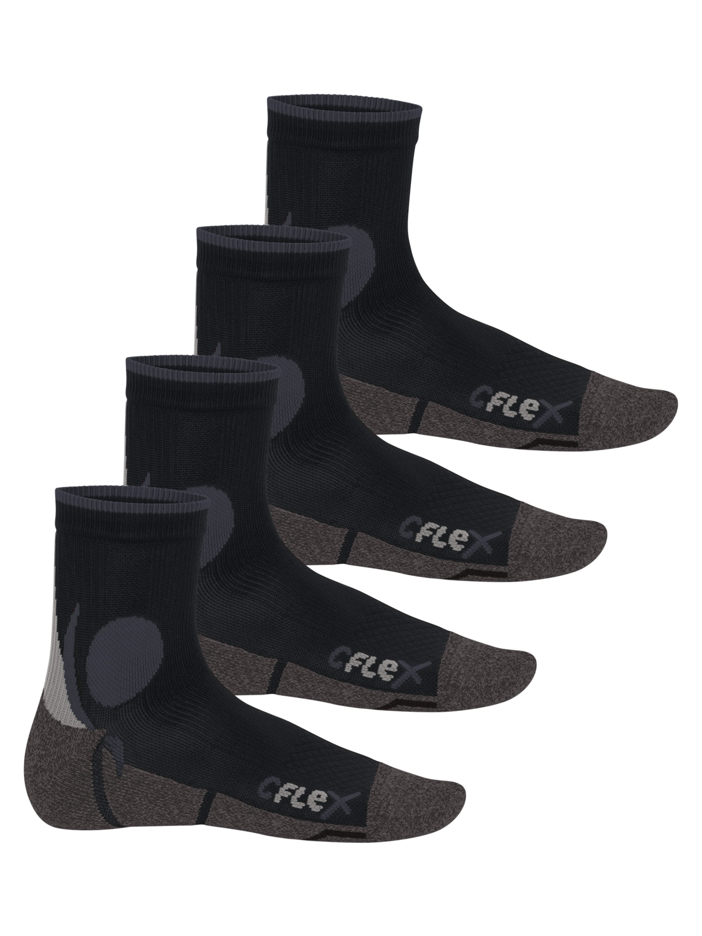 cflex Sportsocken‌ in Schwarz: Vorderseite