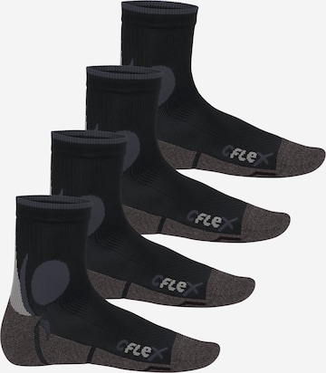 cflex Sportsocken in Schwarz: Vorderseite