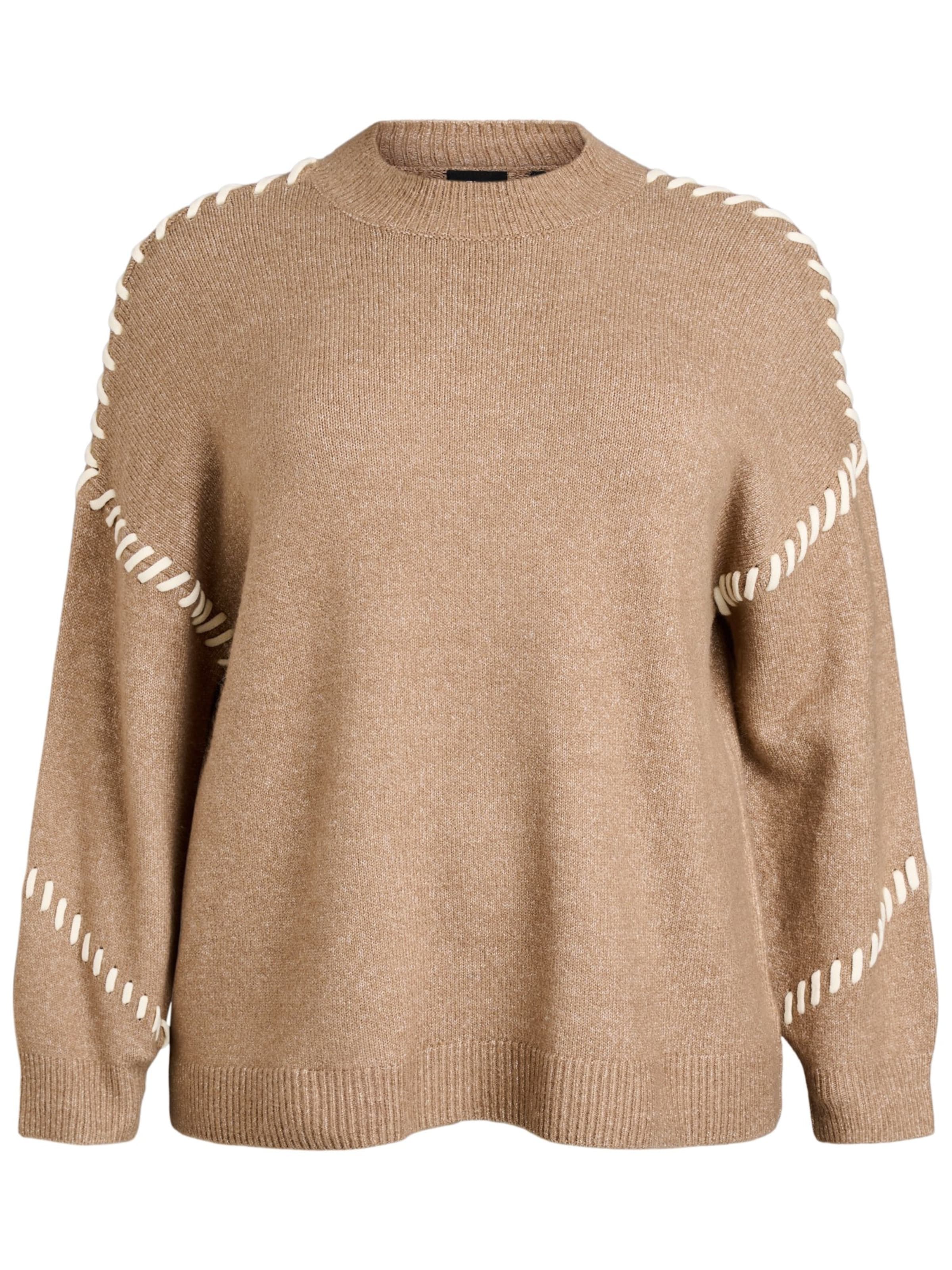 Zizzi Pullover 'Lea' i brun: forside