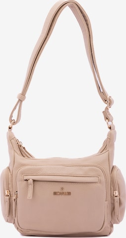 Borsa a spalla 'Borsa a Spalla Donna B Cavalli Ecopelle Zip' di B. Cavalli in beige: frontale