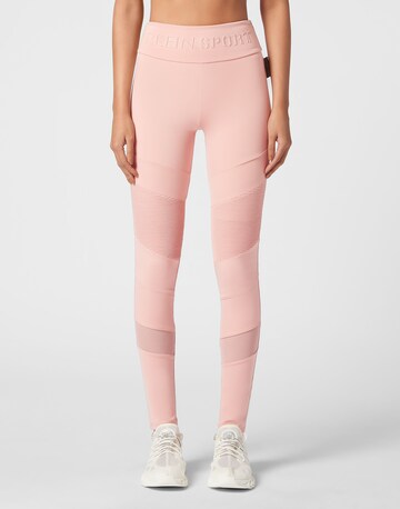 Plein Sport - Skinny Leggings en rosa: frente