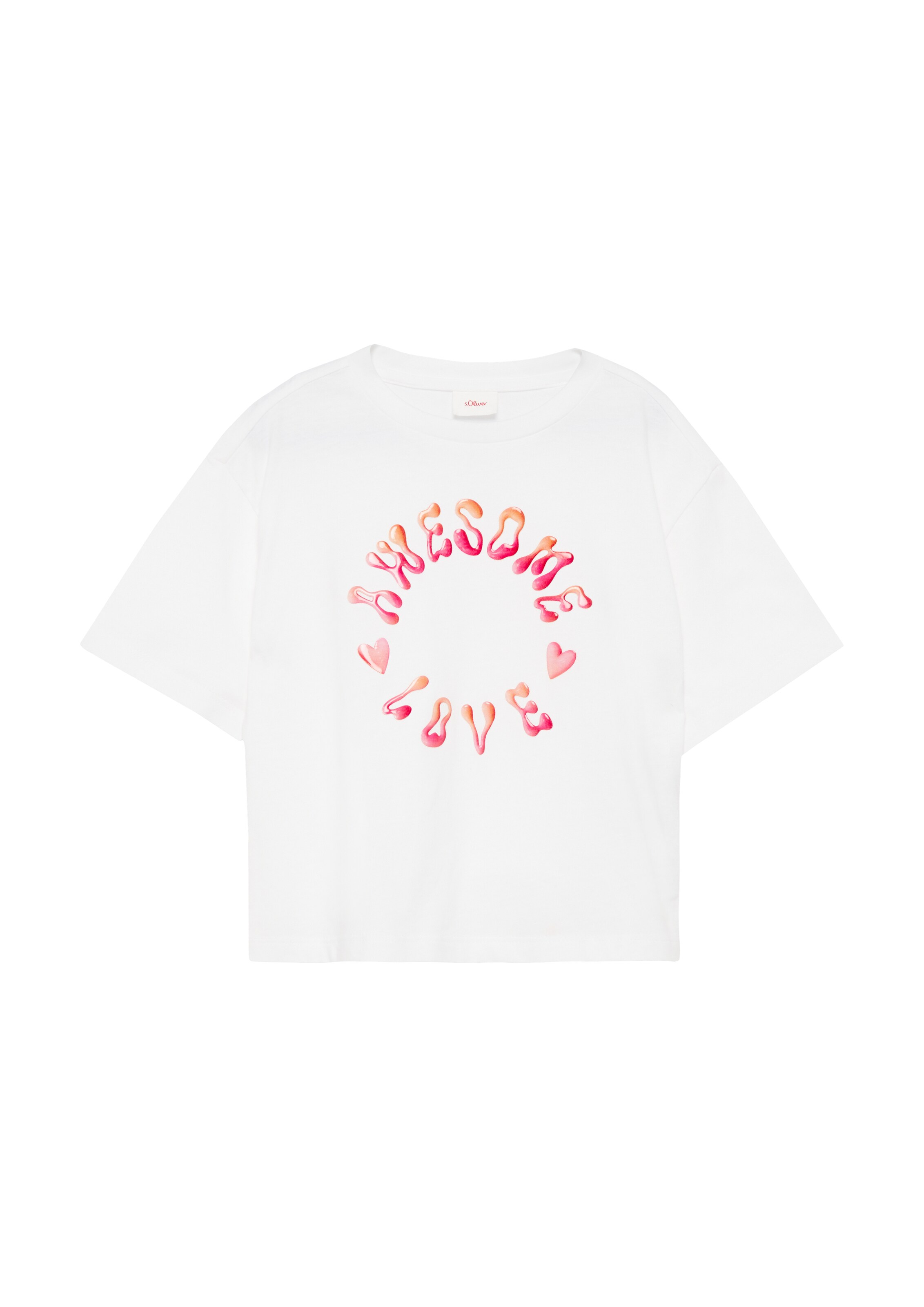 s.Oliver Μπλουζάκι σε λευκό: μπροστά