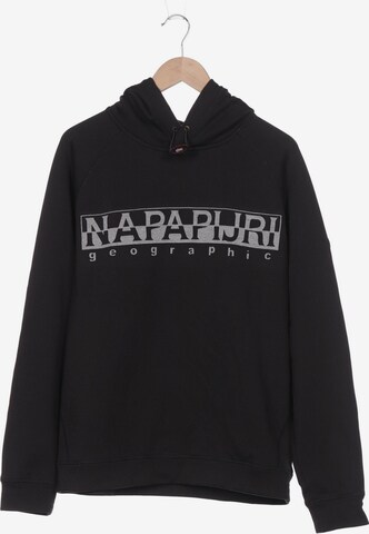 NAPAPIJRI Kapuzenpullover XL in Schwarz: predná strana