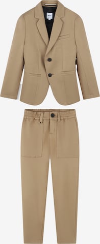 BOSS Kidswear Regular Suit in Beige: front