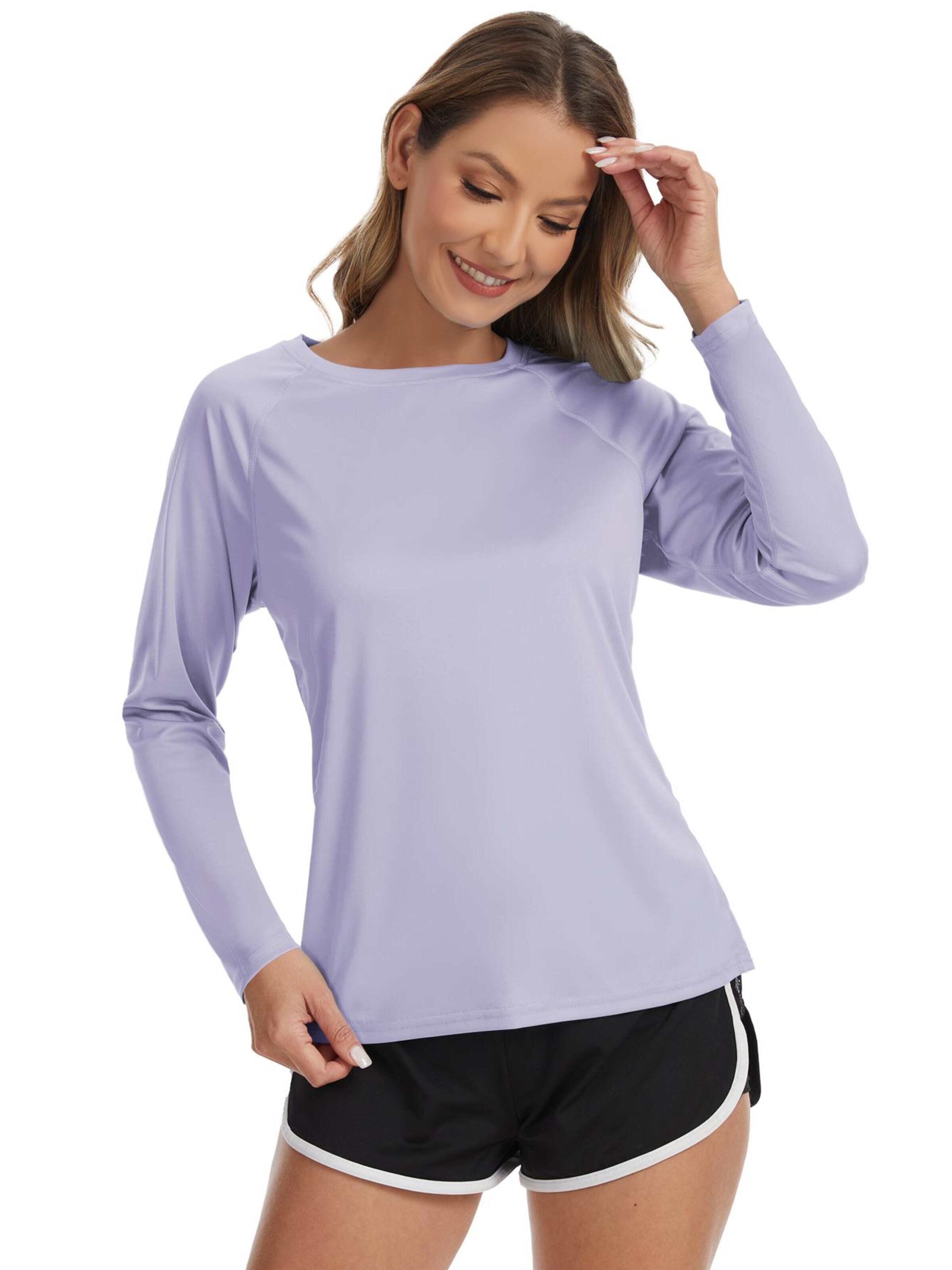 Haut de sport 'UV Protection Shirt' MEETWEE en violet : devant