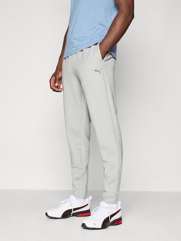 PUMA Конический (Tapered) Спортивные штаны 'Cloudspun' в Серый: спереди