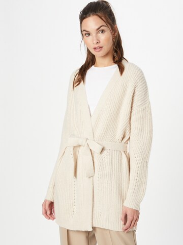 ABOUT YOU Knit Cardigan in Beige: front