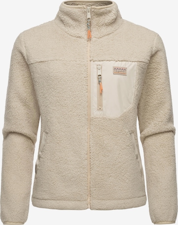 Ragwear Fleece Jacket 'Alaris' in Beige: front