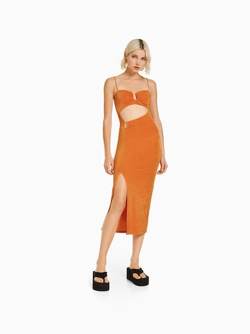 Bershka Obleka | oranžna barva