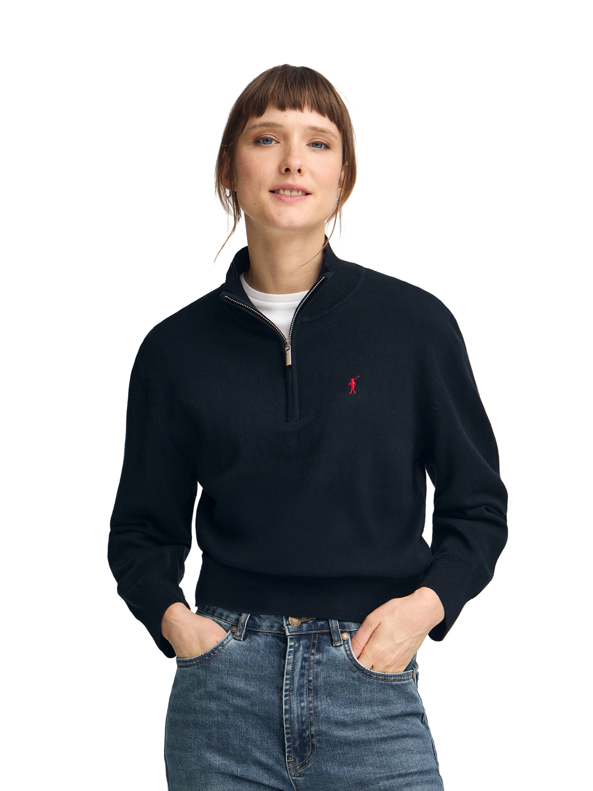 Polo Club Pullover in Schwarz: Vorderseite